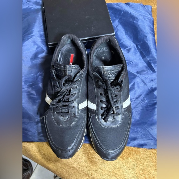 PRADA Leather Upper White Athletic Shoes for Women Sz 39 US 9 - Picture 6 of 12